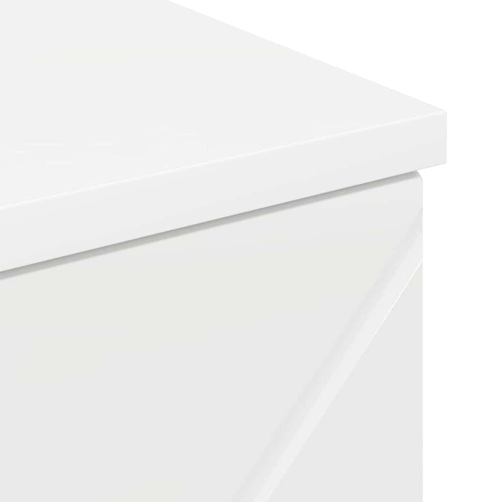 vidaXL Ντουλάπι Μπάνιου με συρτάρι Γυαλιστερό λευκό 30 x 35 x 80 εκ