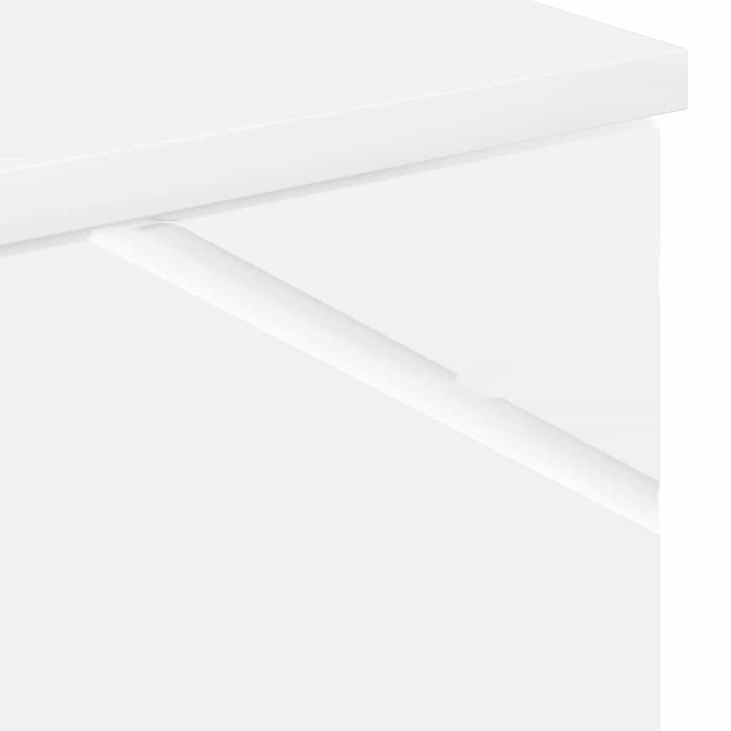 vidaXL Ντουλάπι Μπάνιου Υψηλής γυαλάδας λευκό 30 x 35 x 192 εκ.