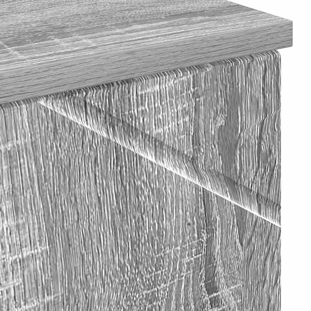 vidaXL Ψηλό ντουλάπι μπάνιου με πόρτα Γκρι sonoma 30 x 35 x 192 εκ.