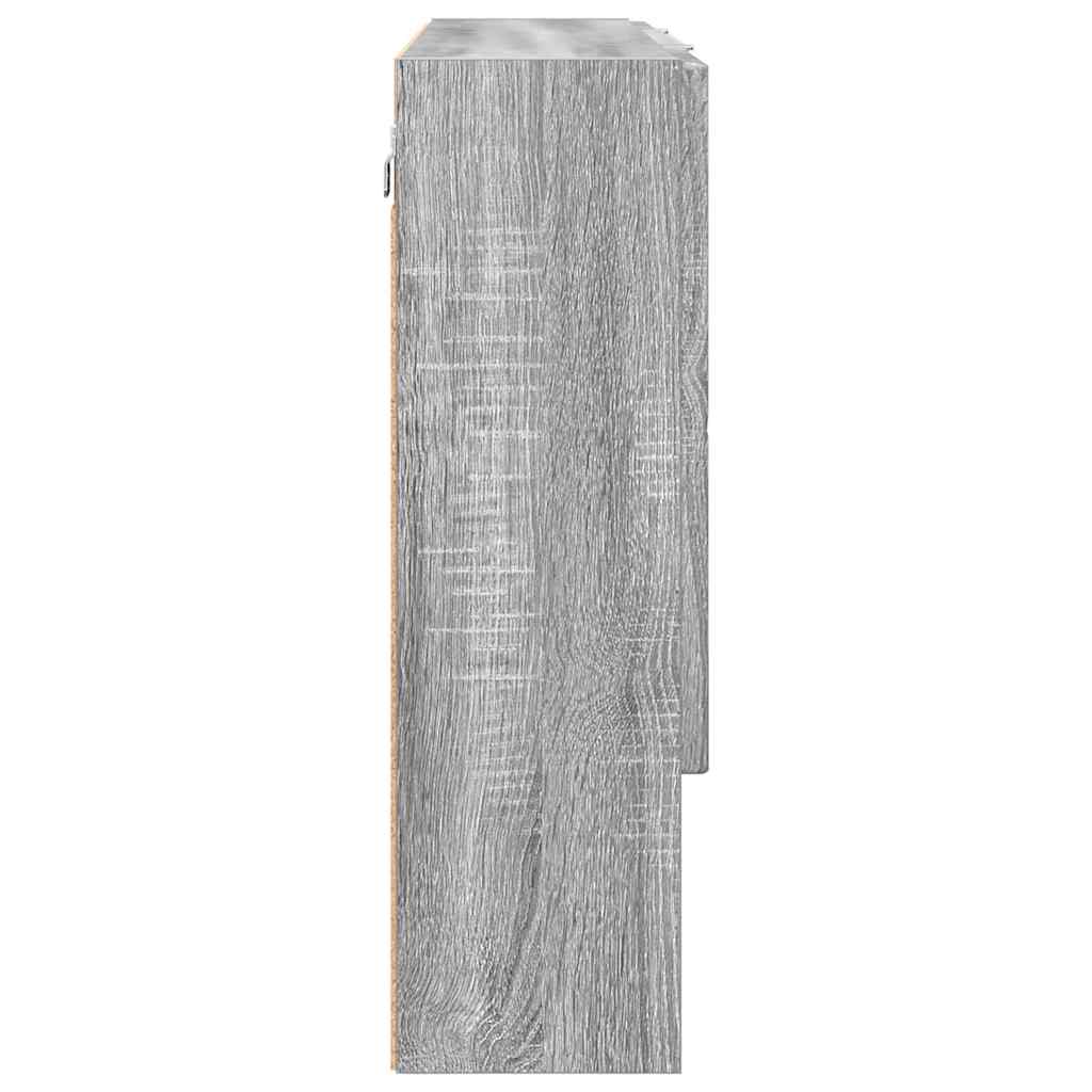 vidaXL Καθρέφτης Ντουλάπα Μπάνιου Γκρι sonoma 80 x 17 x 55 εκ.