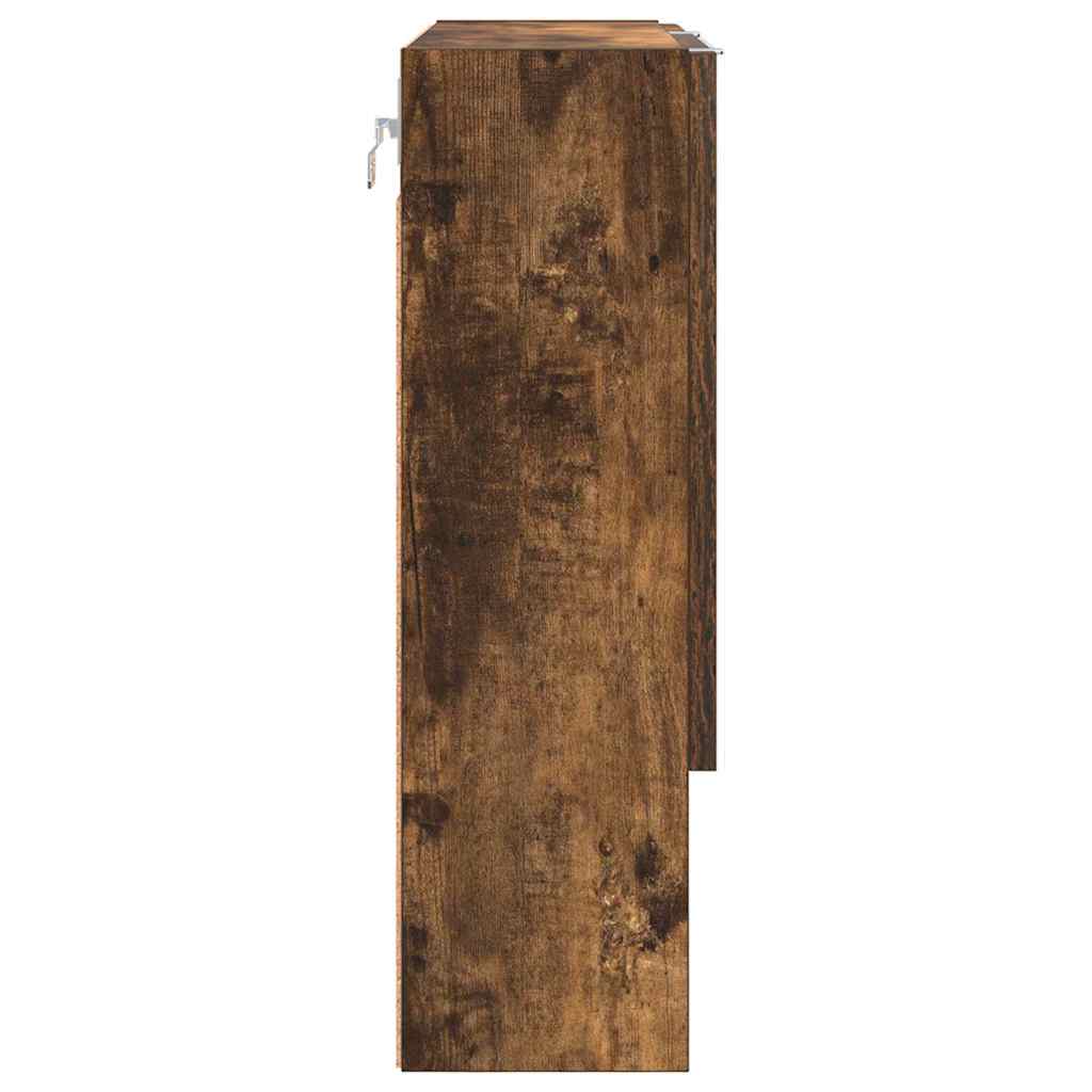 vidaXL Ντουλάπα Καθρέφτη με ράφι Καπνιστή δρυς 59 x 17 x 55 cm