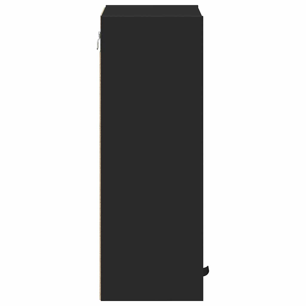 vidaXL Ντουλάπι Μπάνιου Μαύρο 39 x 23.5 x 65 εκ. Επεξεργασμένο ξύλο