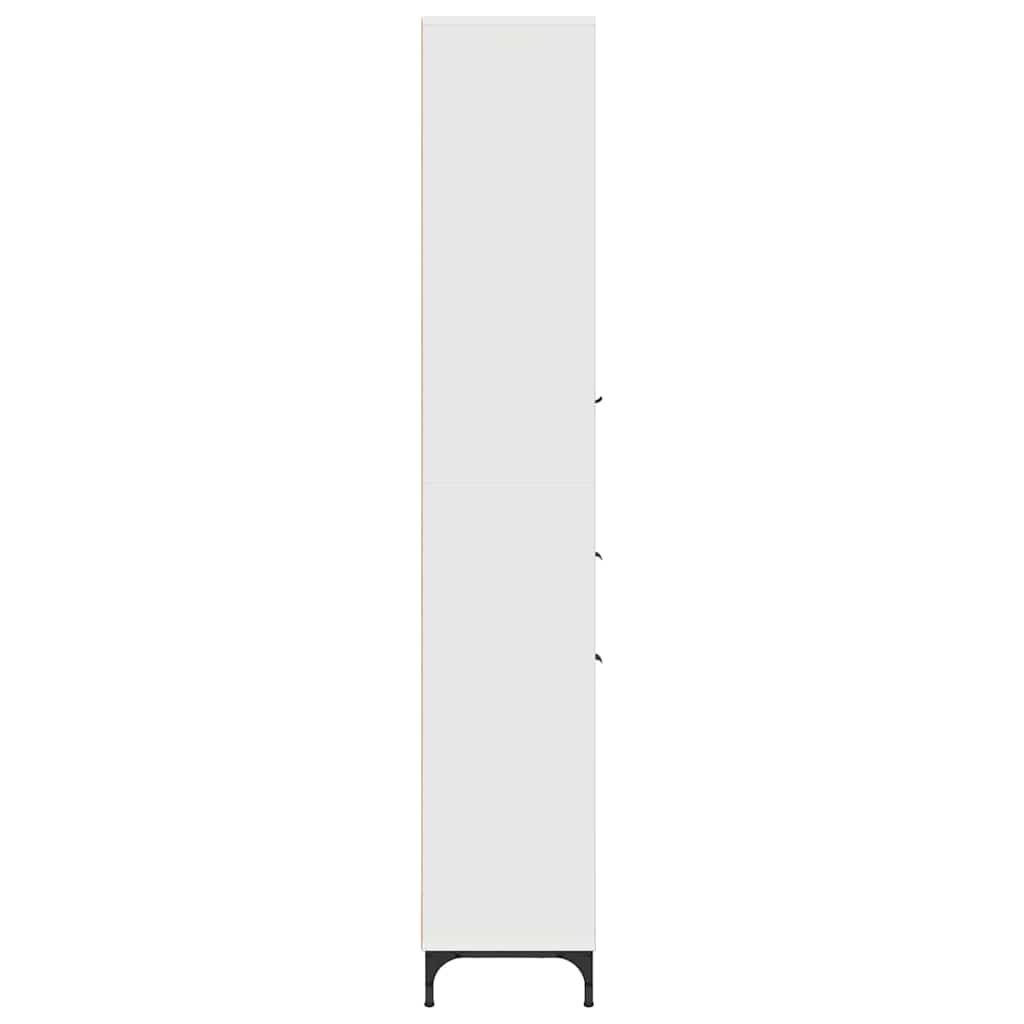 vidaXL Ψηλό ντουλάπι μπάνιου με συρτάρι Λευκό 31.5 x 33 x 190 εκ.