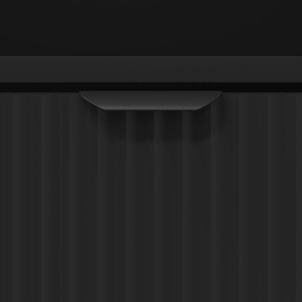 vidaXL Ψηλό ντουλάπι μπάνιου με συρτάρι Μαύρο 31.5 x 33 x 190 εκ.