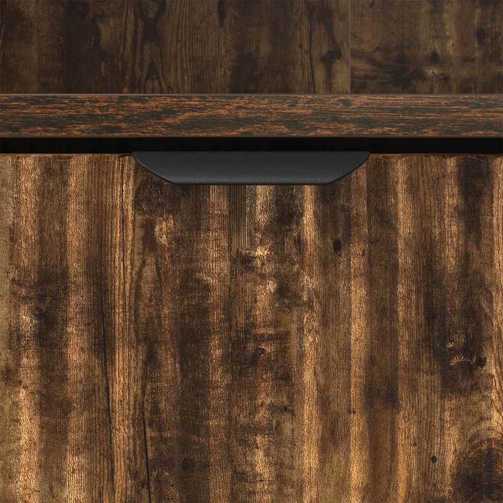 vidaXL Ψηλό ντουλάπι μπάνιου Καπνιστή δρυς 31.5 x 33 x 190 εκ.