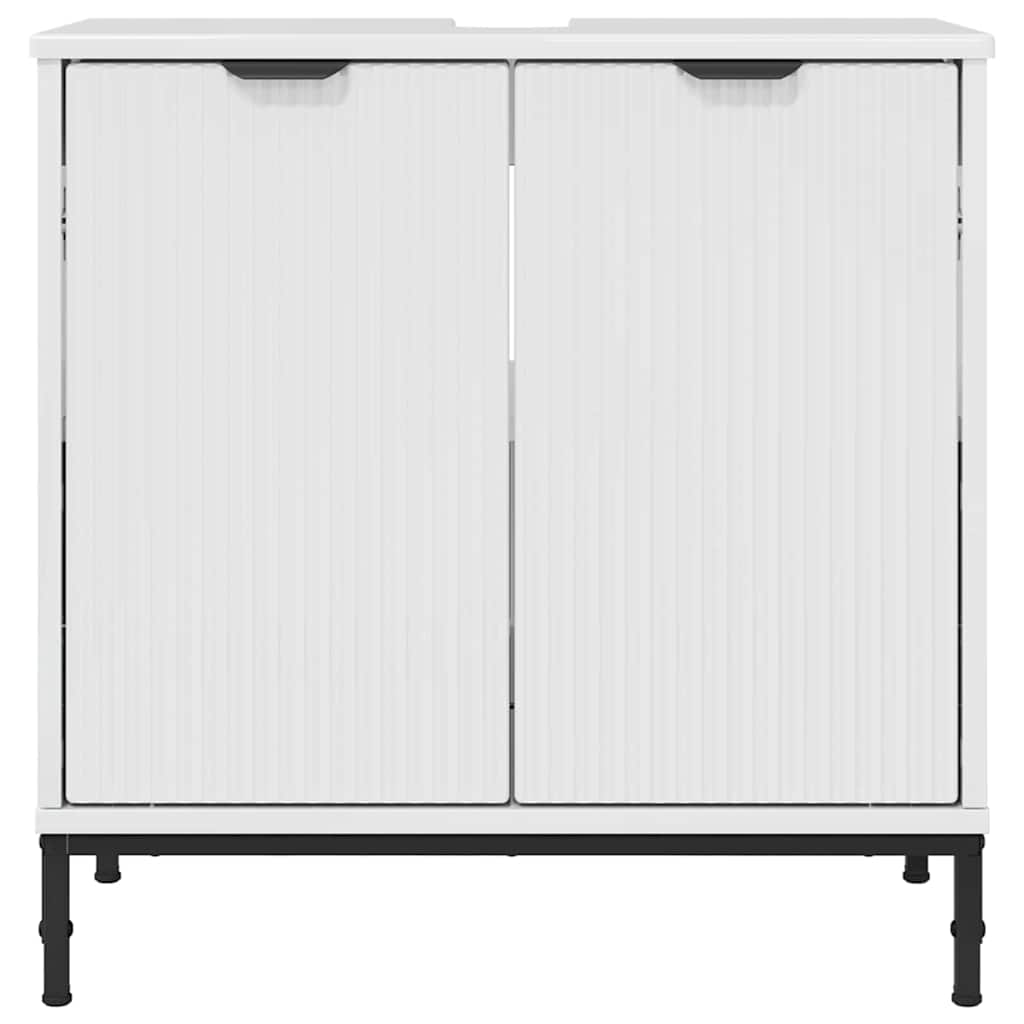 vidaXL Ντουλάπα Νιπτήρα Mπάνιου Γυαλιστερό λευκό 60.5 x 33.5 x 61 εκ