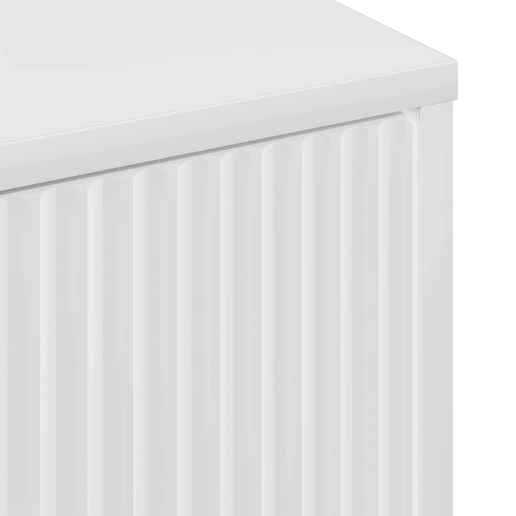 vidaXL Πλαϊνό γραφείο Γυαλιστερό λευκό 69.5 x 33 x 82 εκ.