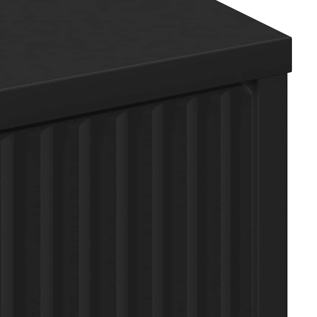 vidaXL Πλαϊνό γραφείο Μαύρο 89,5 x 33 x 82 εκ. Επεξεργασμένο ξύλο