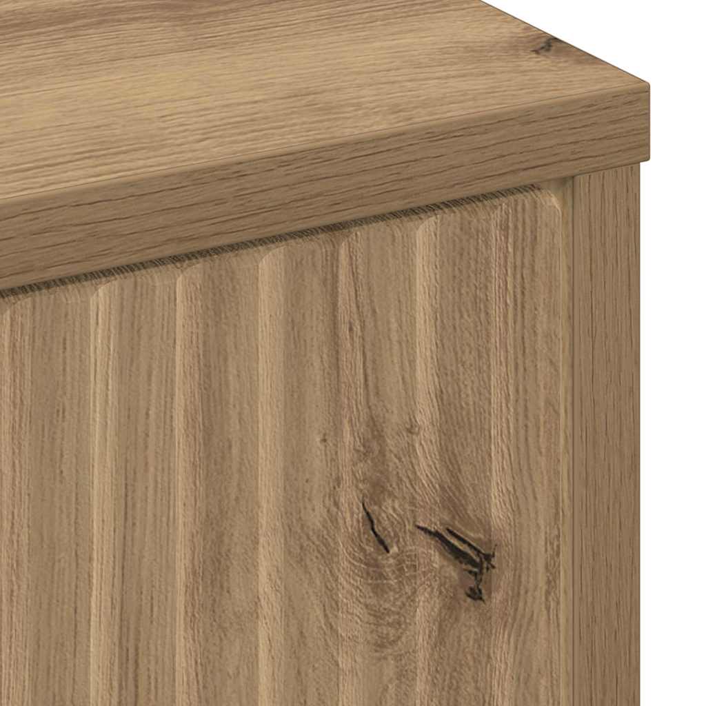 vidaXL Πλαϊνό γραφείο με συρτάρι Artisan Oak 89,5 x 33 x 82 εκ.