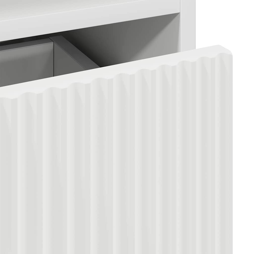 vidaXL Κομοδίνα 2 pcs Λευκό 49 x 36 x 61 εκ Επεξεργασμένο ξύλο