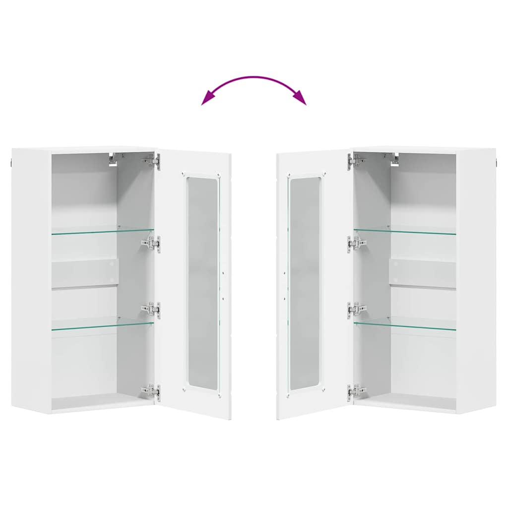 vidaXL Ντουλάπα τοίχου Λευκό 55 x 29 x 100 εκ Επεξεργασμένο ξύλο