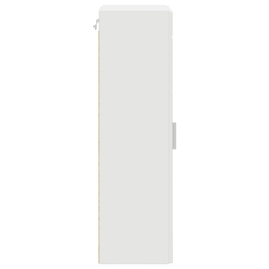 vidaXL Ντουλάπα τοίχου Λευκό 55 x 29 x 100 εκ Επεξεργασμένο ξύλο