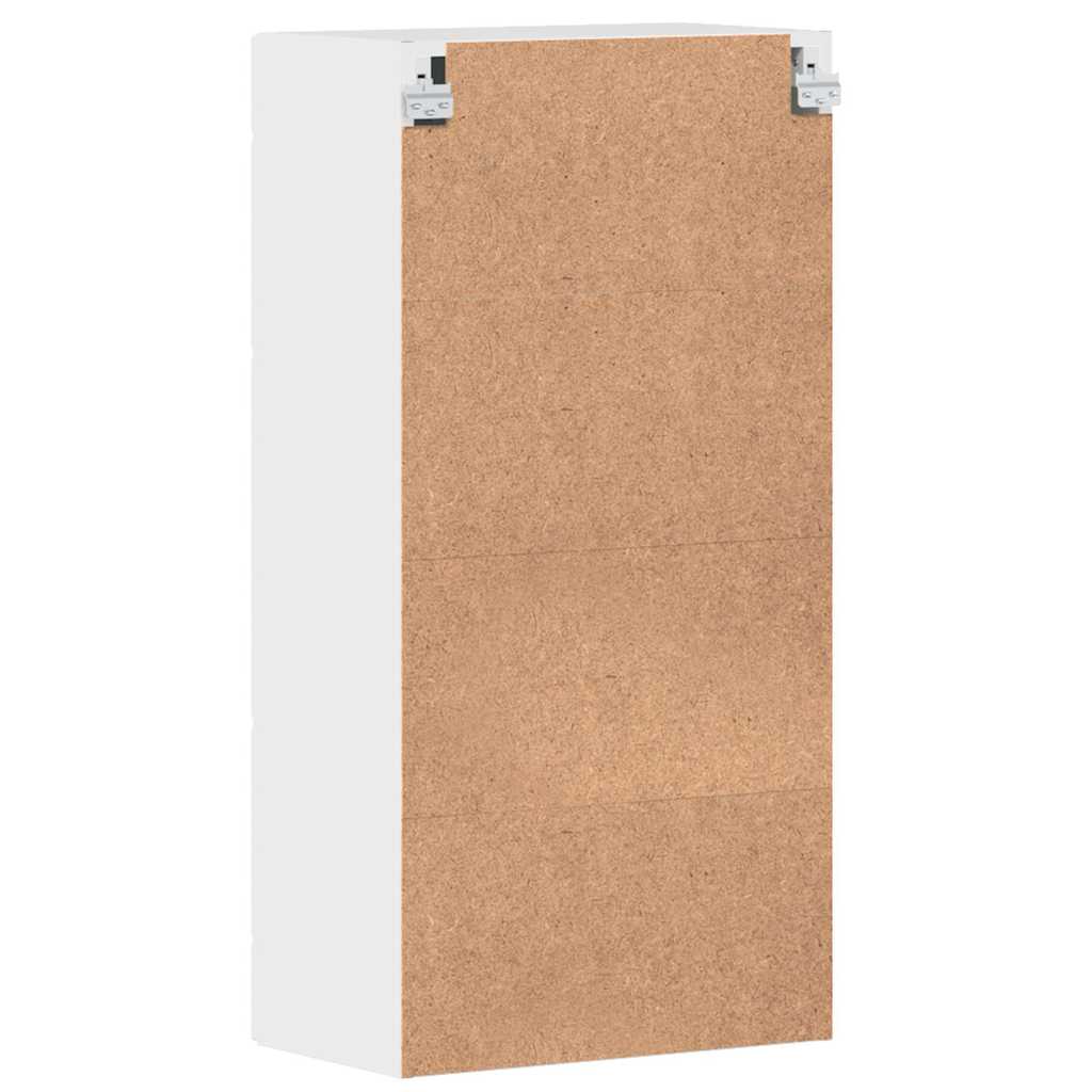 vidaXL Ντουλάπα τοίχου με ράφι Γυαλιστερό λευκό 55 x 29 x 100 εκ