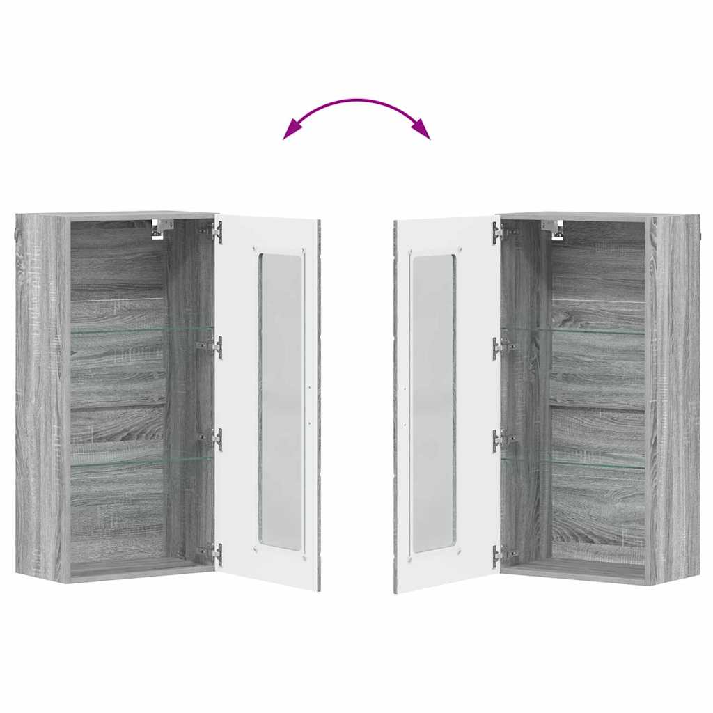 vidaXL Ντουλάπα τοίχου Γκρι sonoma 55 x 29 x 100 εκ Επεξεργασμένο ξύλο