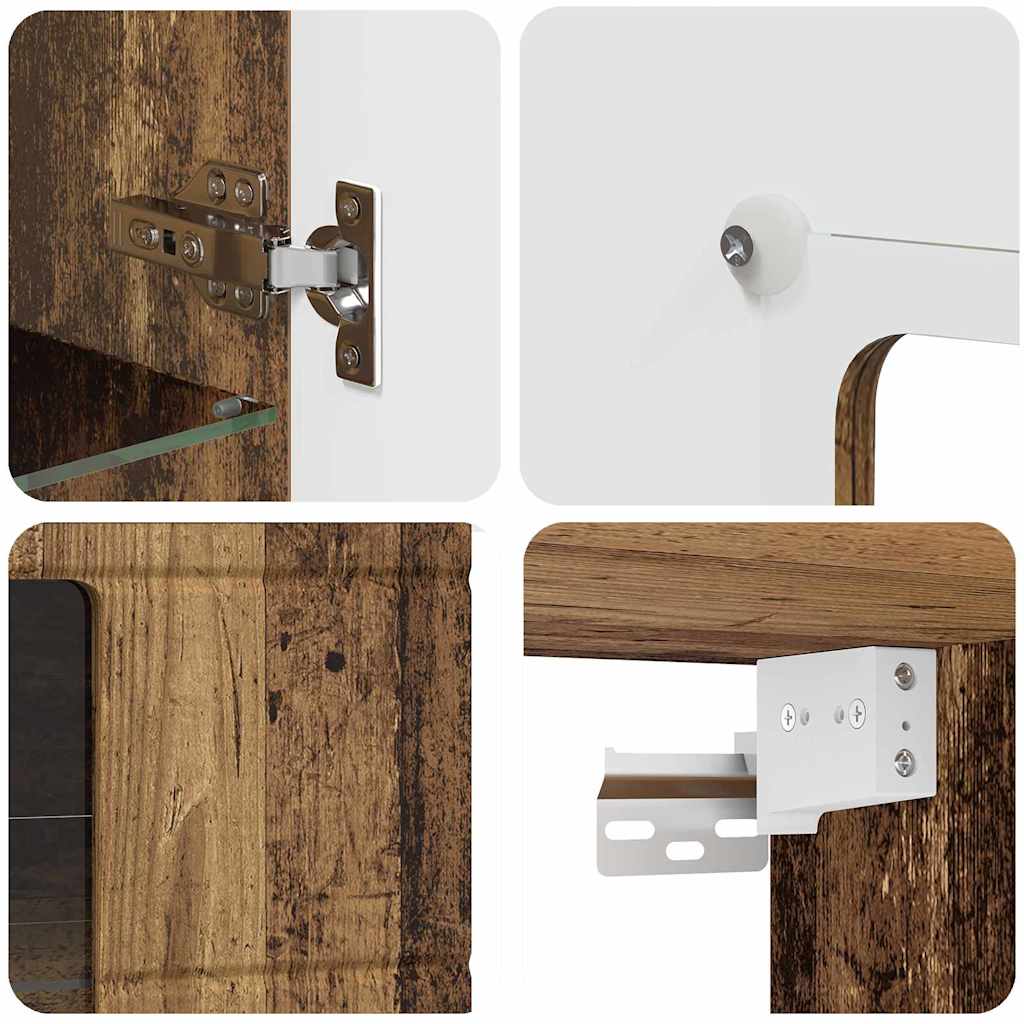 vidaXL Ντουλάπα τοίχου Παλαιό ξύλο 55 x 29 x 100 εκ Επεξεργασμένο ξύλο