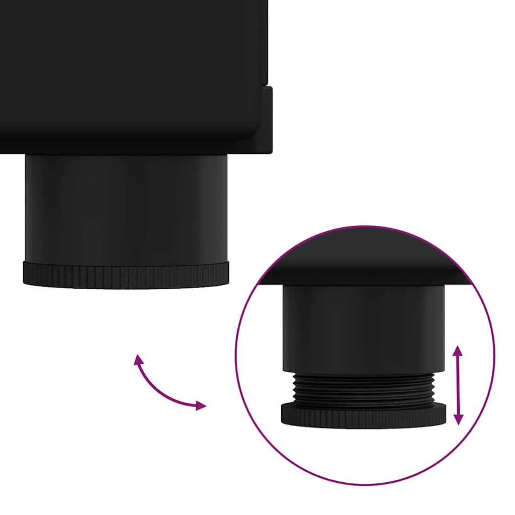 vidaXL Πλαϊνό γραφείο Μαύρο 88.5 x 30.5 x 73 εκ Επεξεργασμένο ξύλο