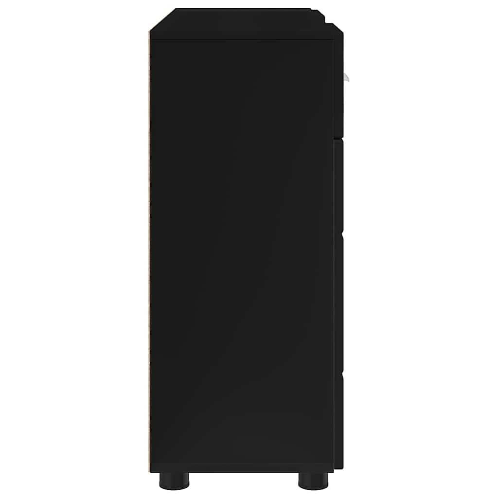 vidaXL Πλαϊνό γραφείο Μαύρο 88.5 x 30.5 x 73 εκ Επεξεργασμένο ξύλο