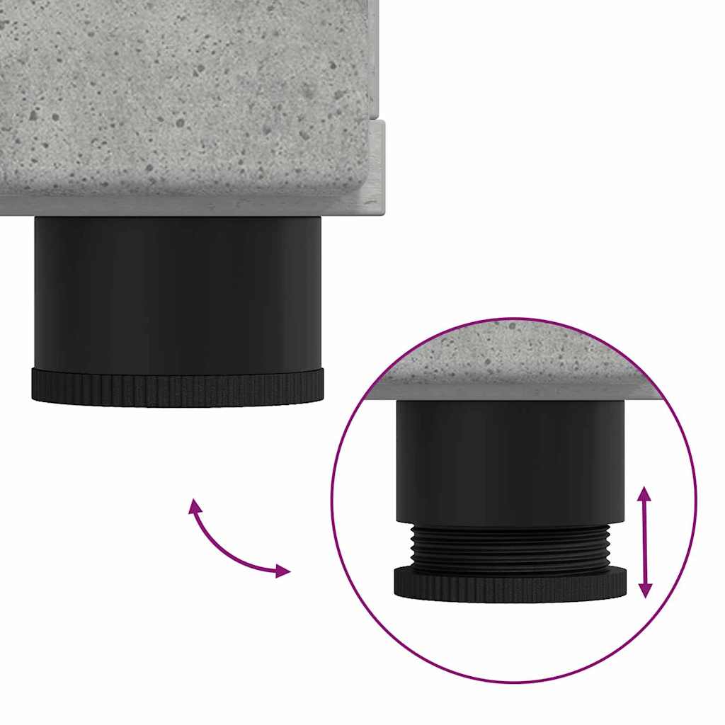 vidaXL Πλαϊνό γραφείο με συρτάρι Γκρι σκυροδέματος 88.5 x 30.5 x 73 εκ