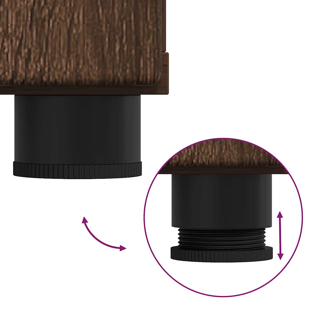 vidaXL Πλαϊνό γραφείο Καφέ δρυς 88.5 x 30.5 x 73 εκ Επεξεργασμένο ξύλο