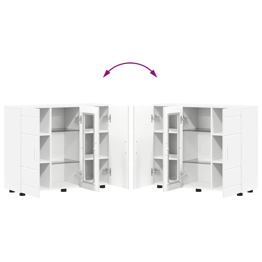 vidaXL Πλαϊνό γραφείο Λευκό 55,5 x 29 x 100 εκ Επεξεργασμένο ξύλο