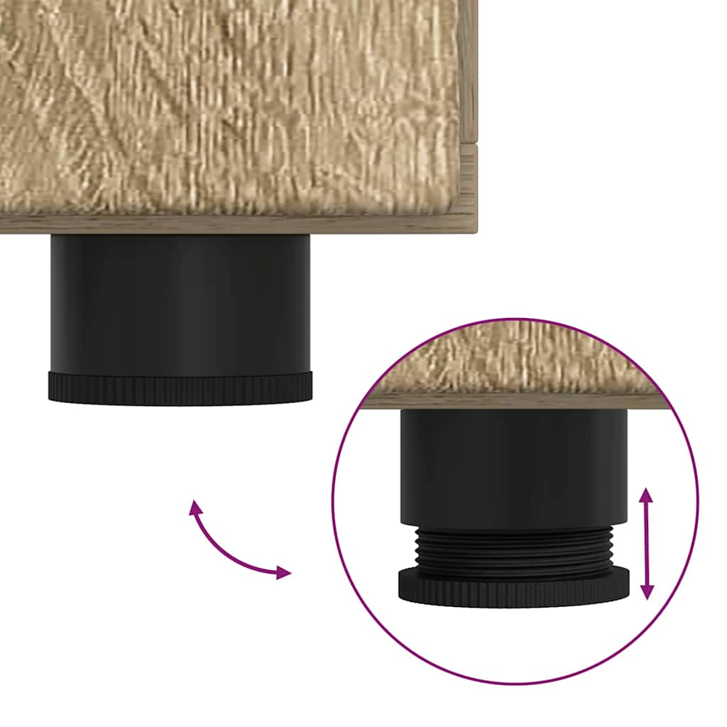 vidaXL Πλαϊνό γραφείο με ράφι με πόρτα Sonoma Δρυς 55.5 x 29 x 100 εκ