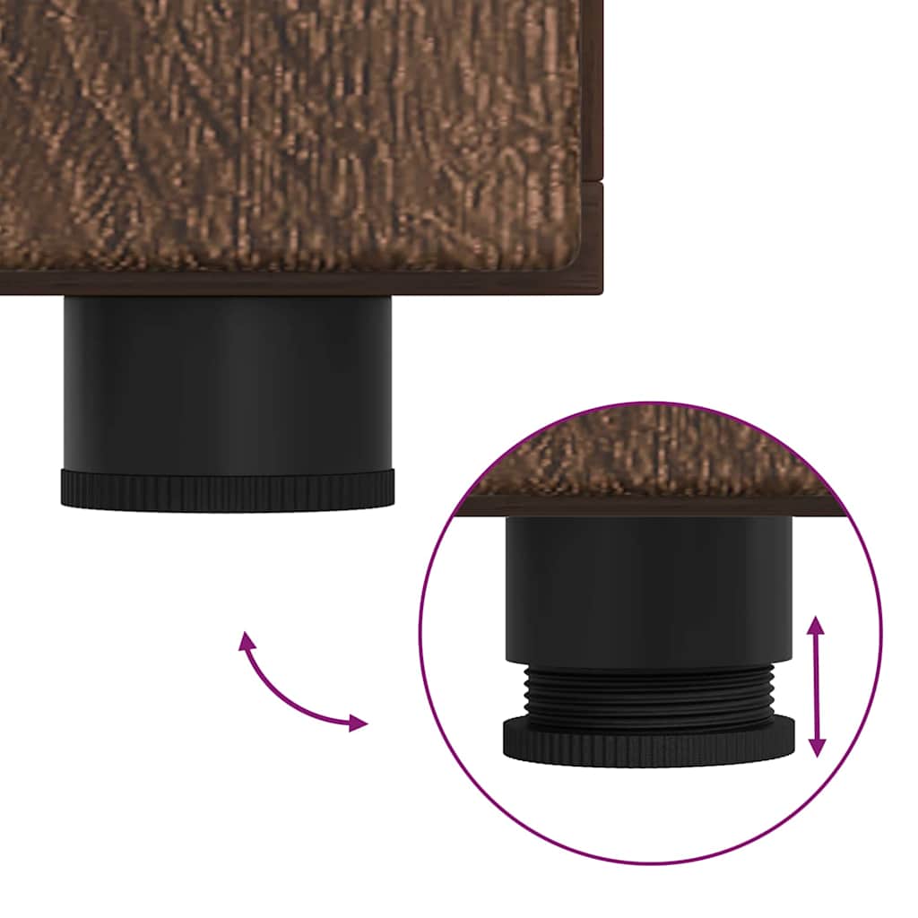 vidaXL Πλαϊνό γραφείο Καφέ δρυς 55.5 x 29 x 100 εκ Επεξεργασμένο ξύλο