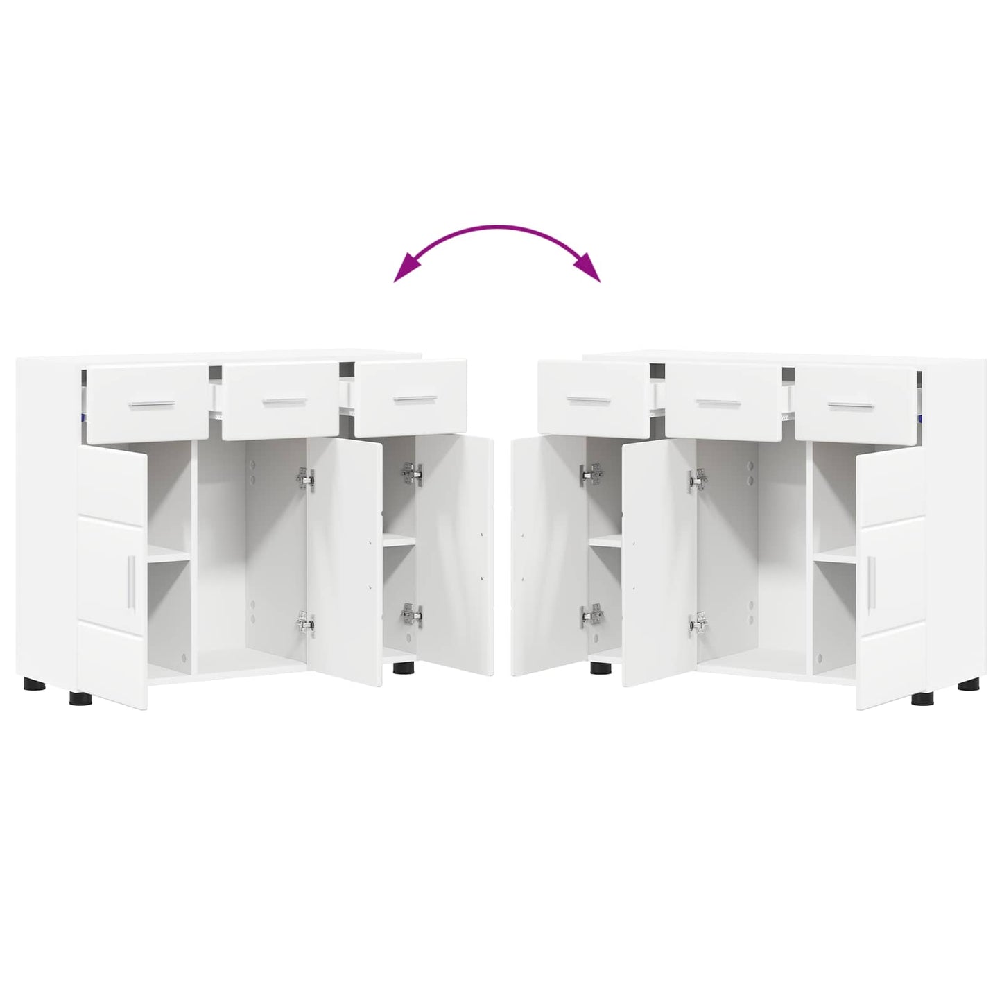 vidaXL Πλαϊνό γραφείο FLORIN 88,5 x 30,5 x 73 εκ Λευκό