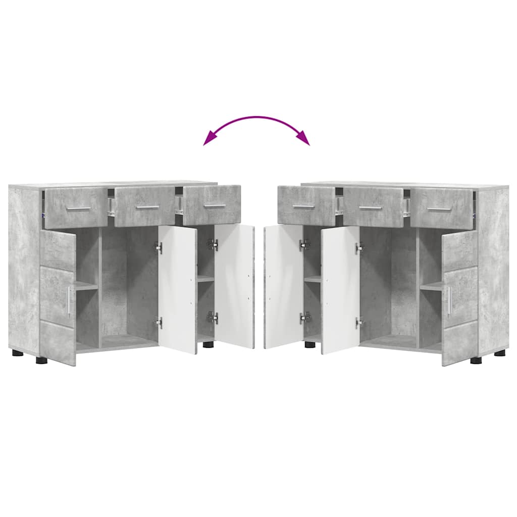 vidaXL Πλαϊνό γραφείο FLORIN Σκυρόδεμα Γκρι 88,5 x 30,5 x 73 εκ