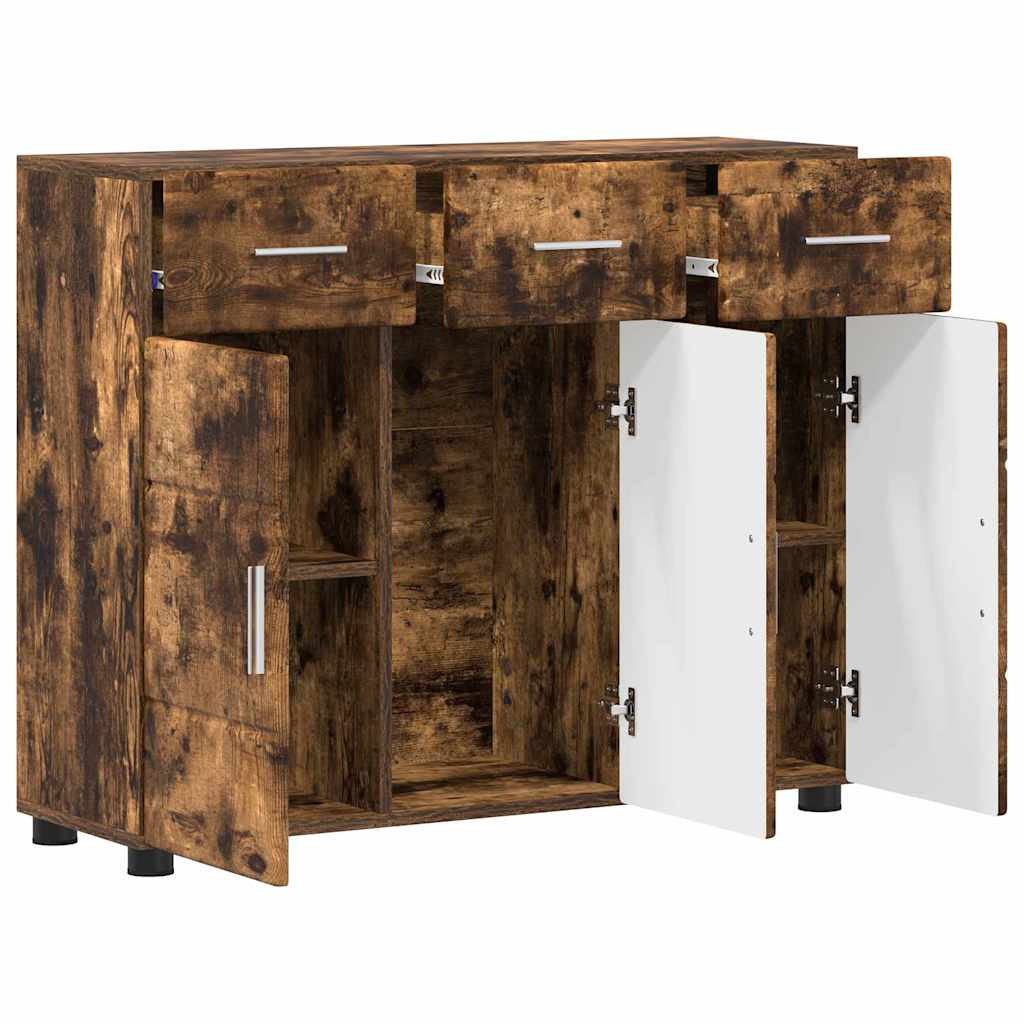 vidaXL Πλαϊνό γραφείο FLORIN 88,5 x 30,5 x 73 εκ Καπνισμένο Ξύλο Δρυός