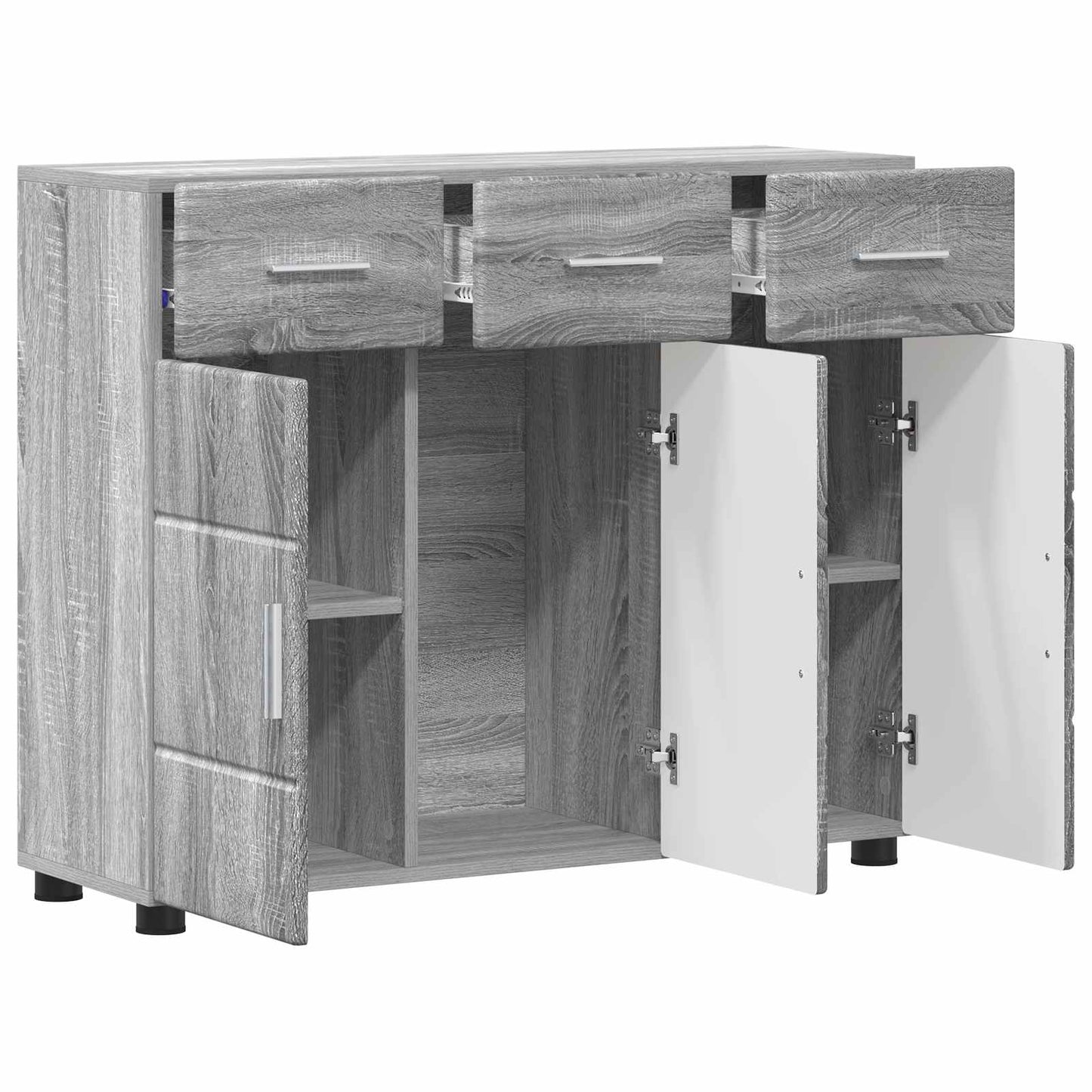 vidaXL Πλαϊνό γραφείο FLORIN 88,5 x 30,5 x 73 εκ Γκρι Sonoma