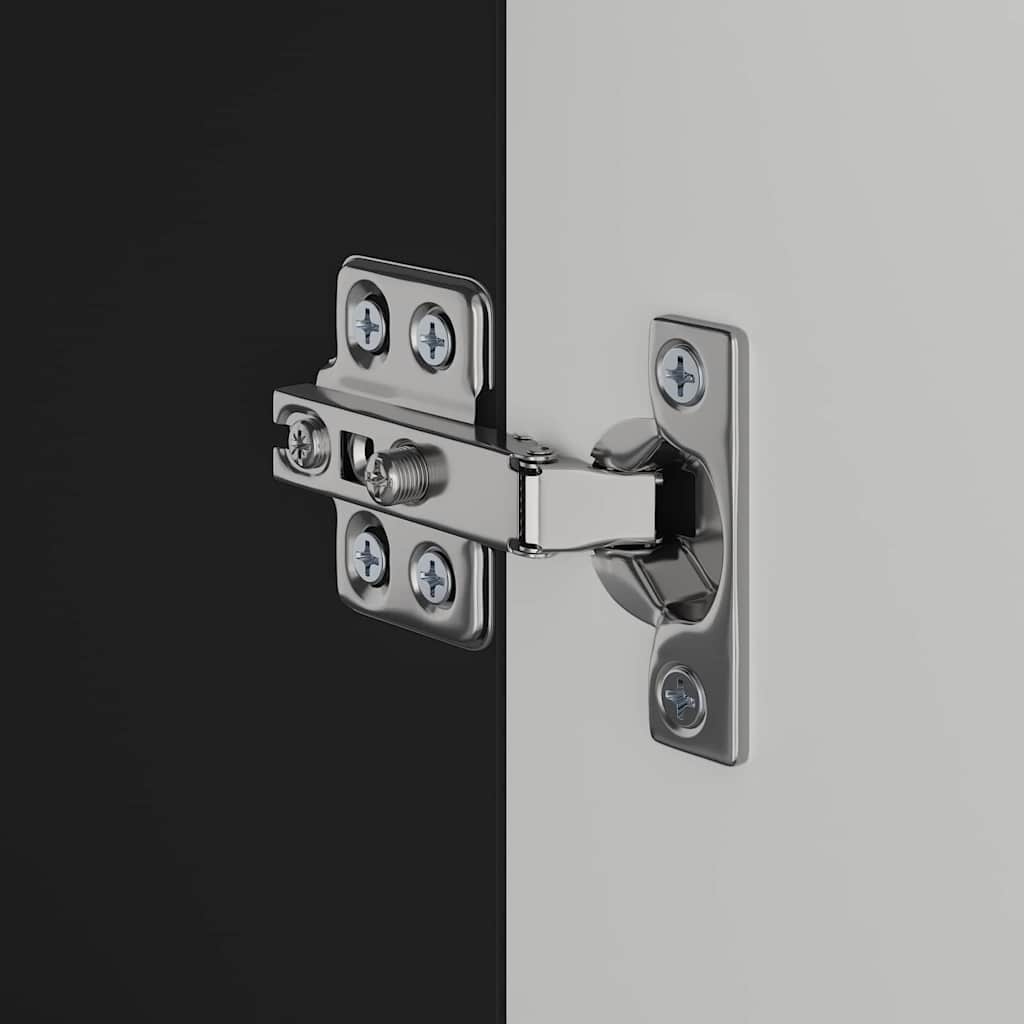 vidaXL Ντουλάπα νιπτήρα μπάνιου με πόρτα TULUM Μαύρο 60 x 34 x 63 εκ