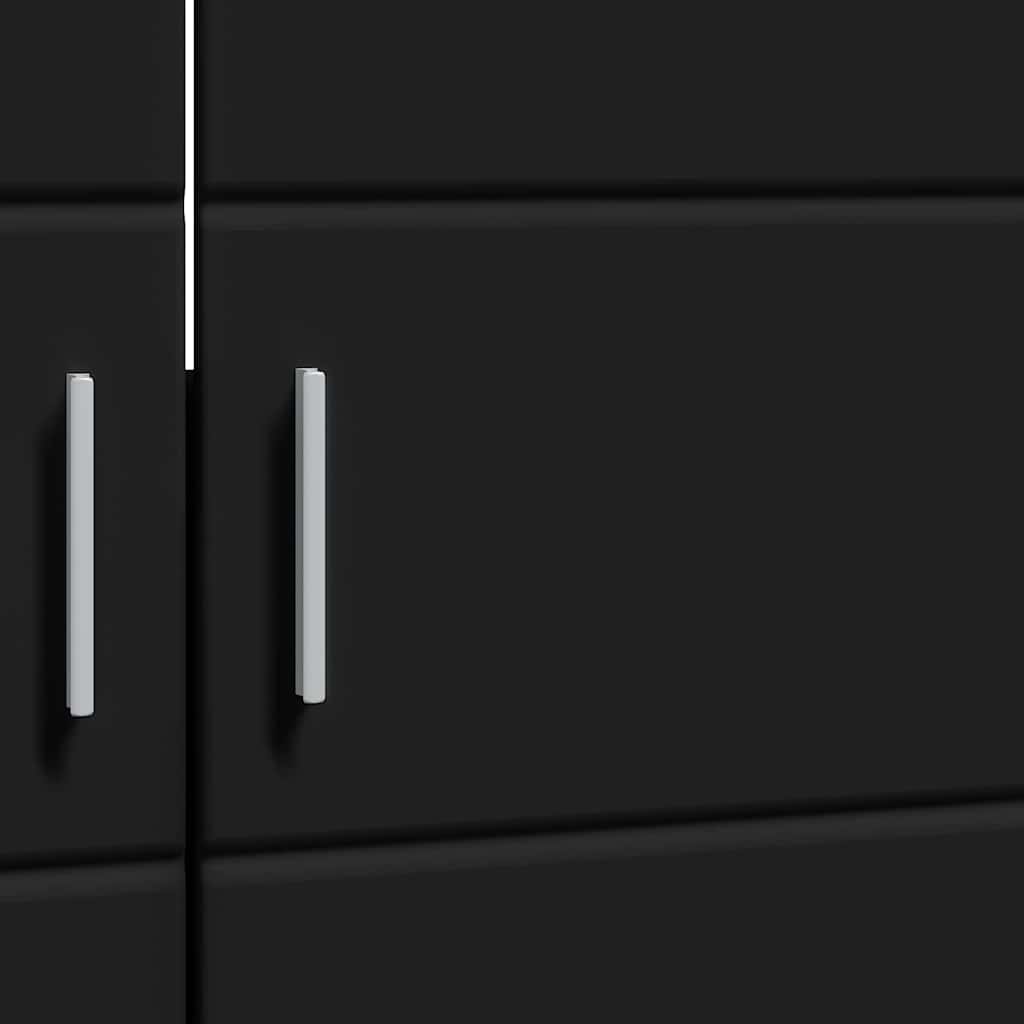 vidaXL Ντουλάπα νιπτήρα μπάνιου με πόρτα TULUM Μαύρο 60 x 34 x 63 εκ