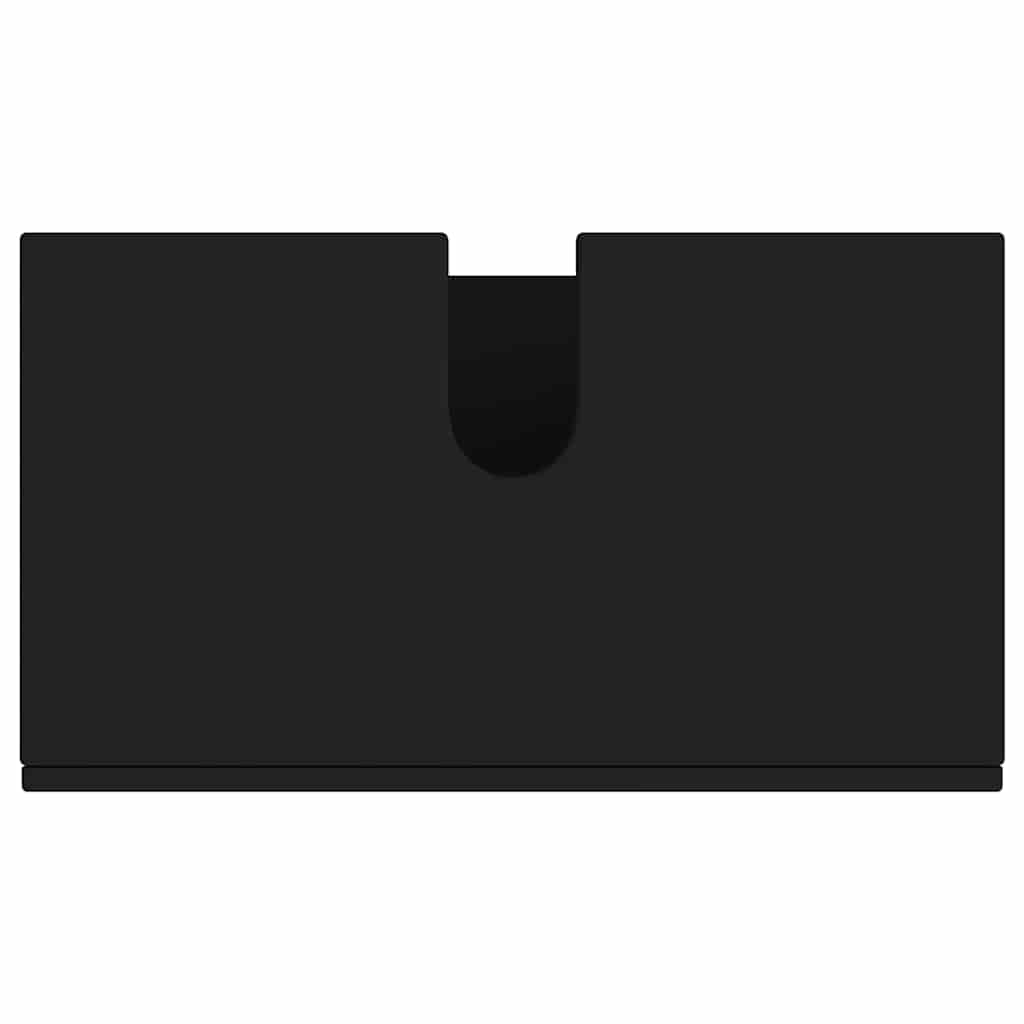 vidaXL Ντουλάπα νιπτήρα μπάνιου με πόρτα TULUM Μαύρο 60 x 34 x 63 εκ