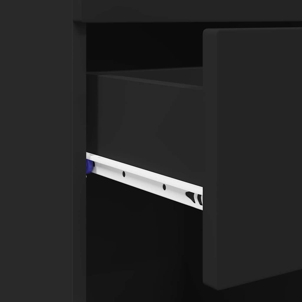 vidaXL Ντουλάπι Μπάνιου με αποθήκευση TULUM Μαύρο 37 x 31.5 x 82 εκ