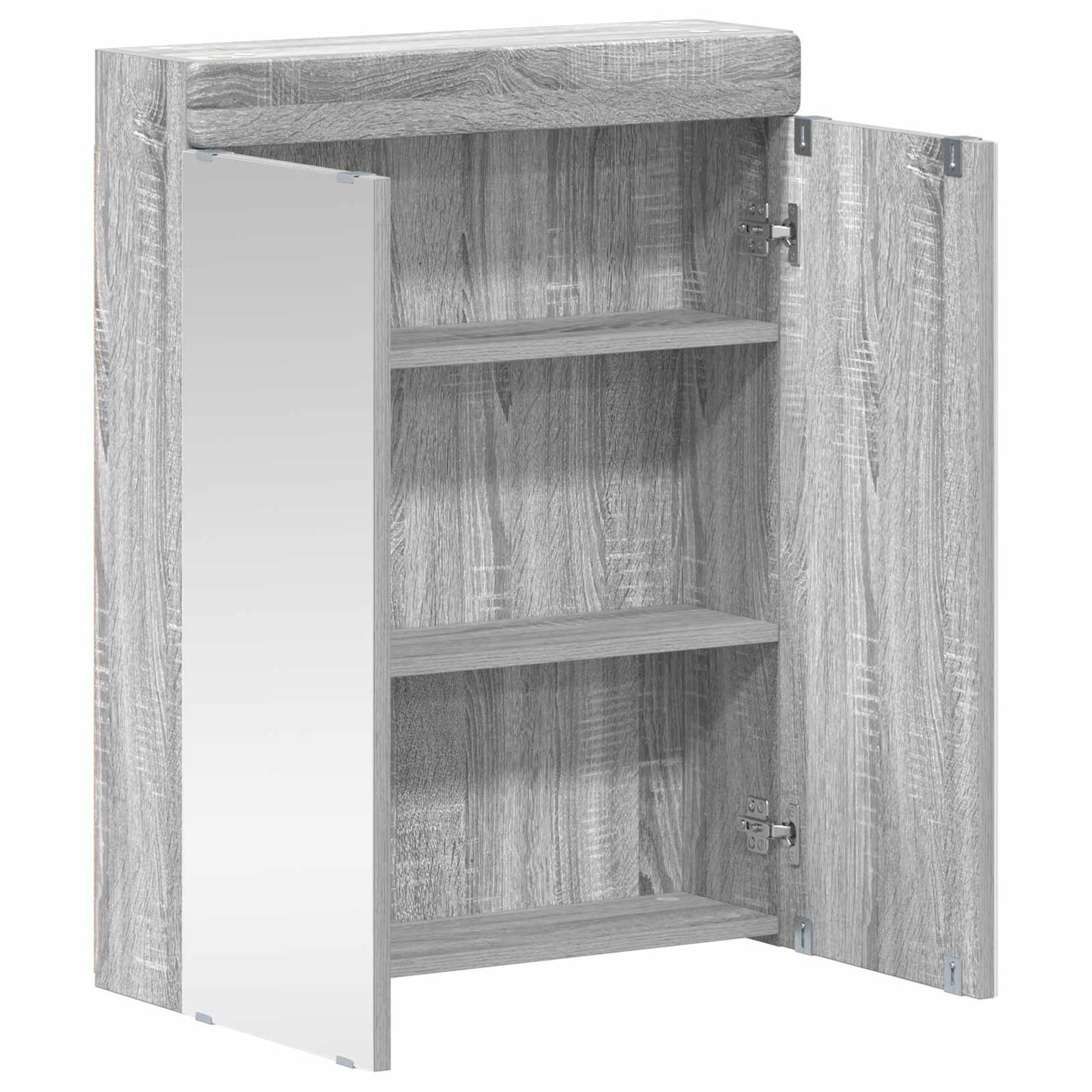 vidaXL Καθρέφτης Ντουλάπα Μπάνιου TULUM Γκρι Sonoma 60 x 16,5 x 78 εκ