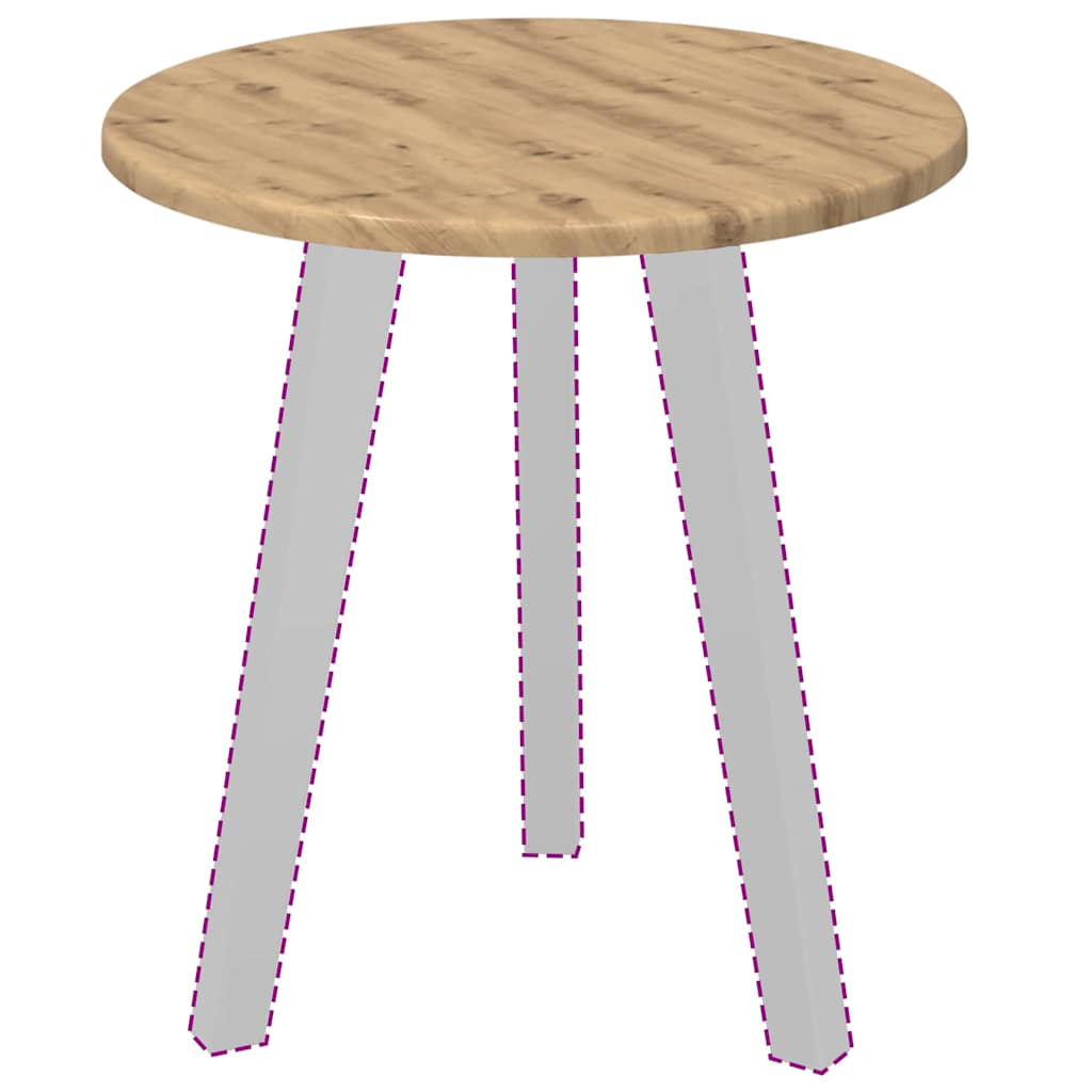 vidaXL Καπάκι τραπεζιού artisan δρυς 40 x 40 x 1.5 cm