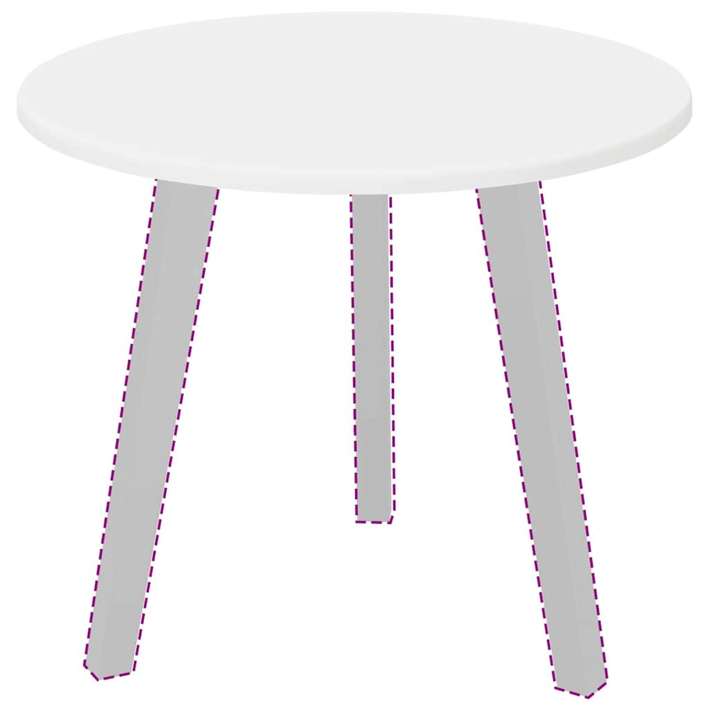 vidaXL Καπάκι τραπεζιού Λευκό 50 x 50 x 1.5 cm Επεξεργασμένο ξύλο