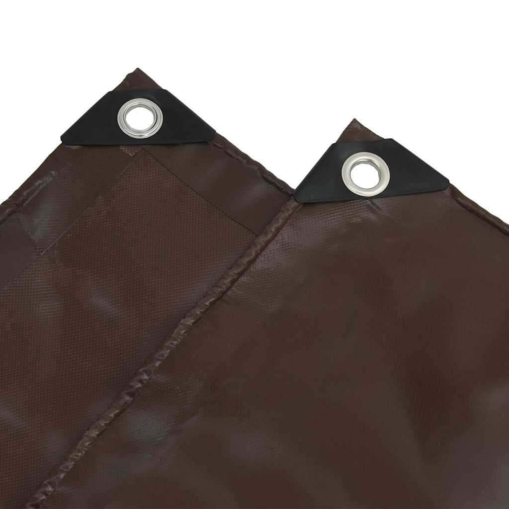 vidaXL Τέντα 650g / m² Καφέ 5 x 7 m Καμβάς με επικάλυψη PVC