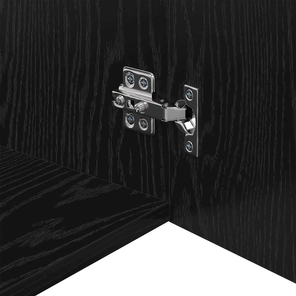 vidaXL Ντουλάπι αποθήκευσης Επιτοίχιο Μαύρη δρυς 50 x 41 x 225 εκ