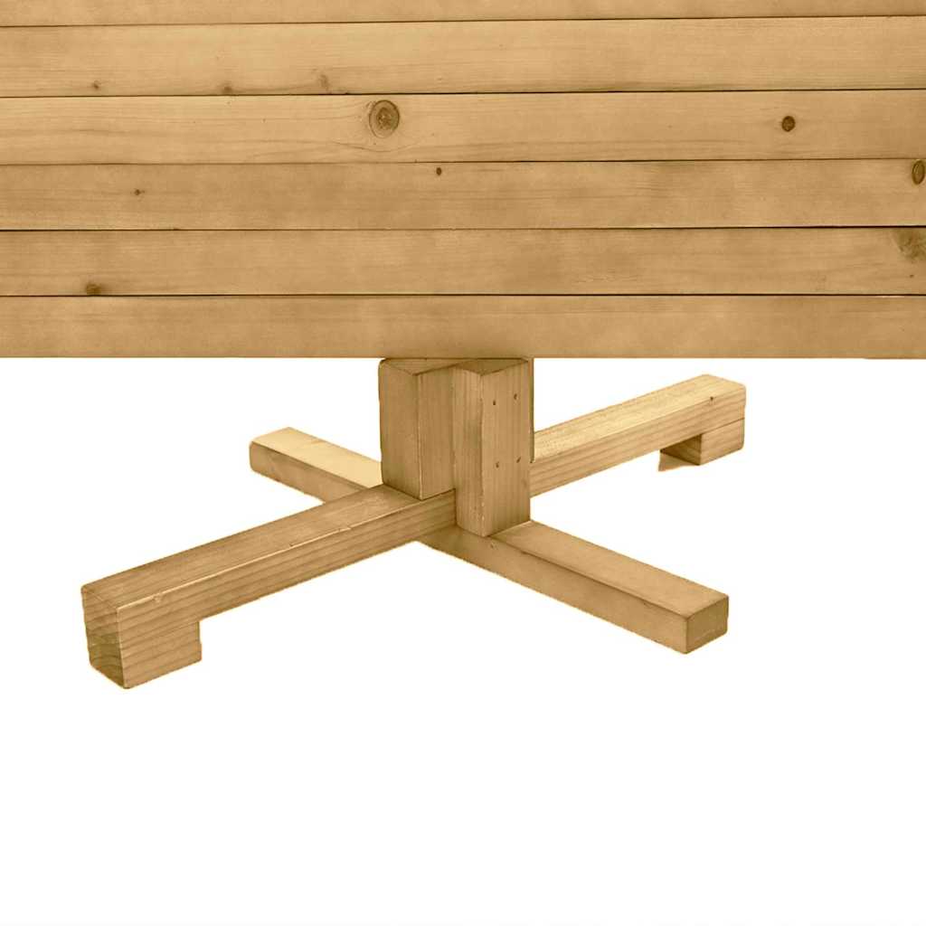 vidaXL Ξύλινο Χριστουγεννιάτικο Δέντρο Καφέ 120 cm Μασίφ ξύλο πεύκου