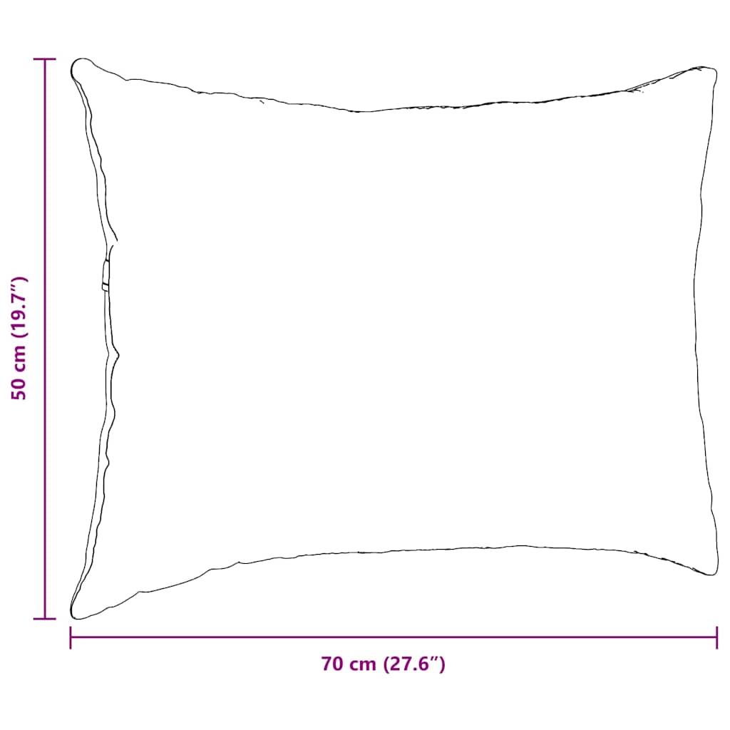 vidaXL Μαξιλάρι Καναπέ 2 pcs Μπεζ 70 x 50 cm ύφασμα