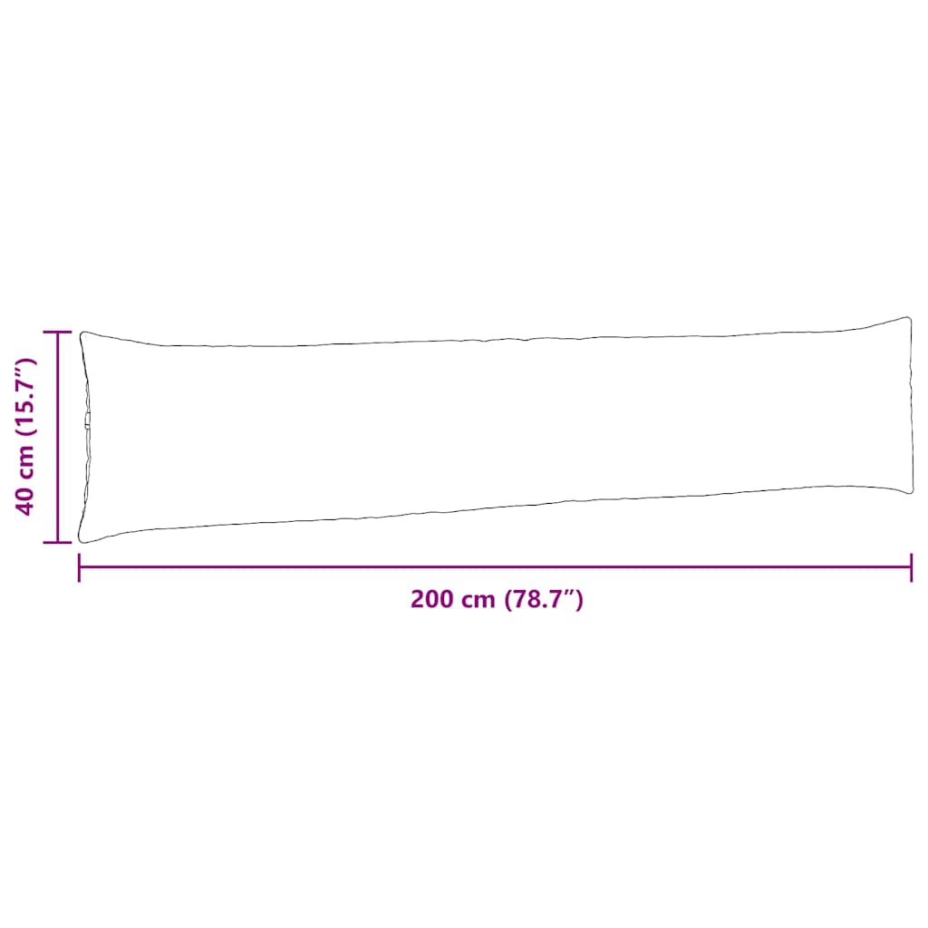vidaXL Μαξιλάρι Καναπέ 2 pcs Ροζ 200 x 40 εκ. ύφασμα