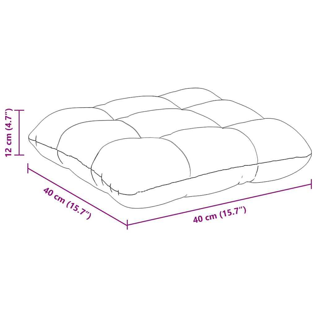 vidaXL Μαξιλάρια καθισμάτων 4 pcs Ροζ 40 x 40 x 12 εκ. ύφασμα