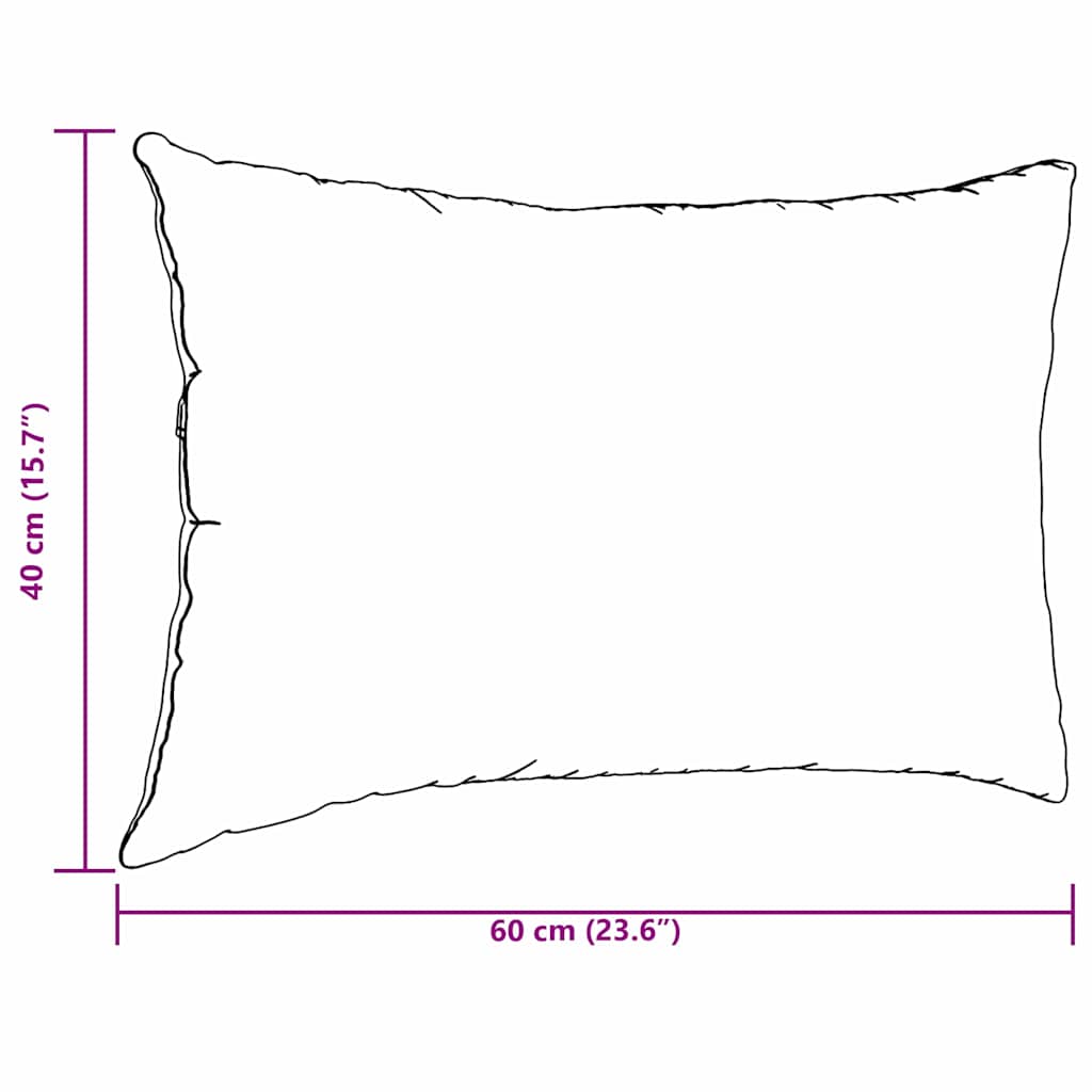 vidaXL Μαξιλάρι Καναπέ 2 pcs Καφέ 60 x 40 cm ύφασμα