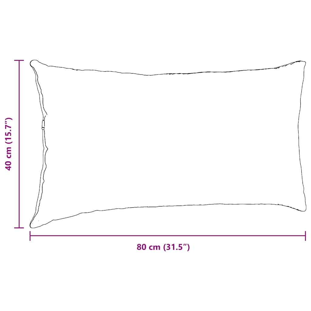 vidaXL Μαξιλάρι Καναπέ 2 pcs Taupe 80 x 40 cm ύφασμα