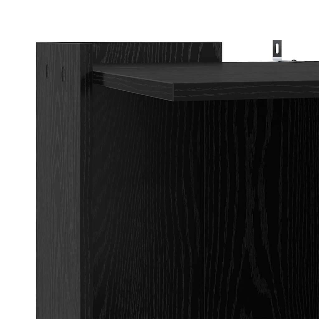 vidaXL Κλουβί για την αμυντική λεκάνη γάτας Μαύρη δρυς