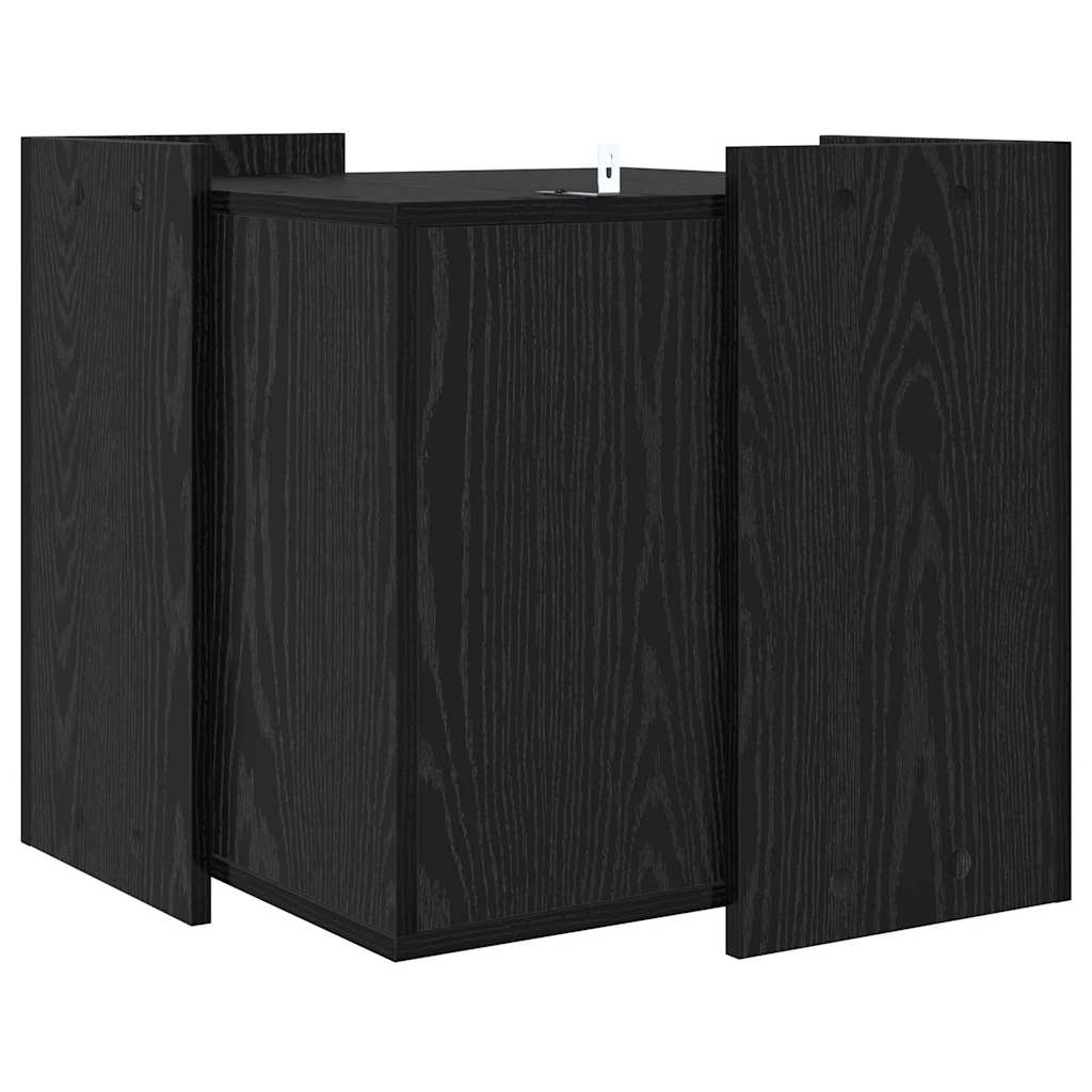 vidaXL Κλουβί για την αμυντική λεκάνη γάτας Μαύρη δρυς