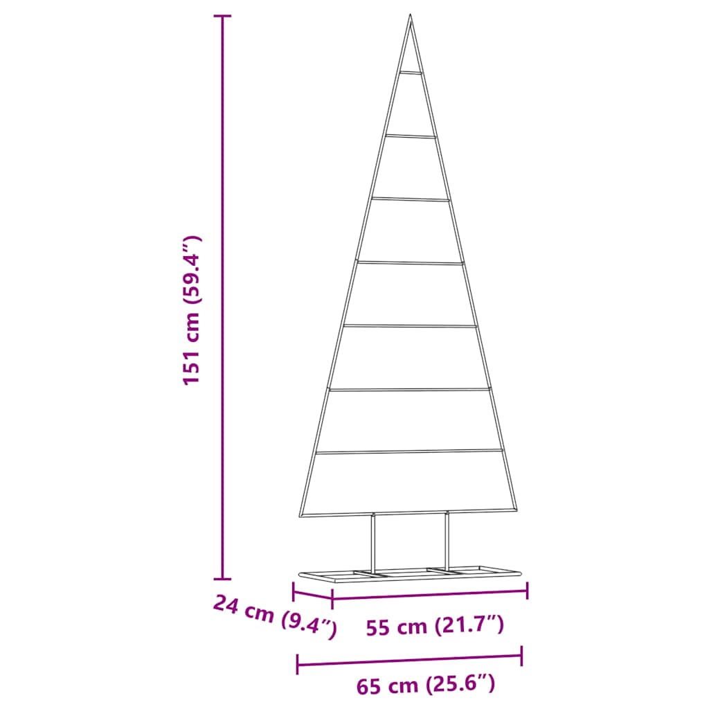 vidaXL Μεταλλικό χριστουγεννιάτικο δέντρο με βάση Χρυσό 150 cm
