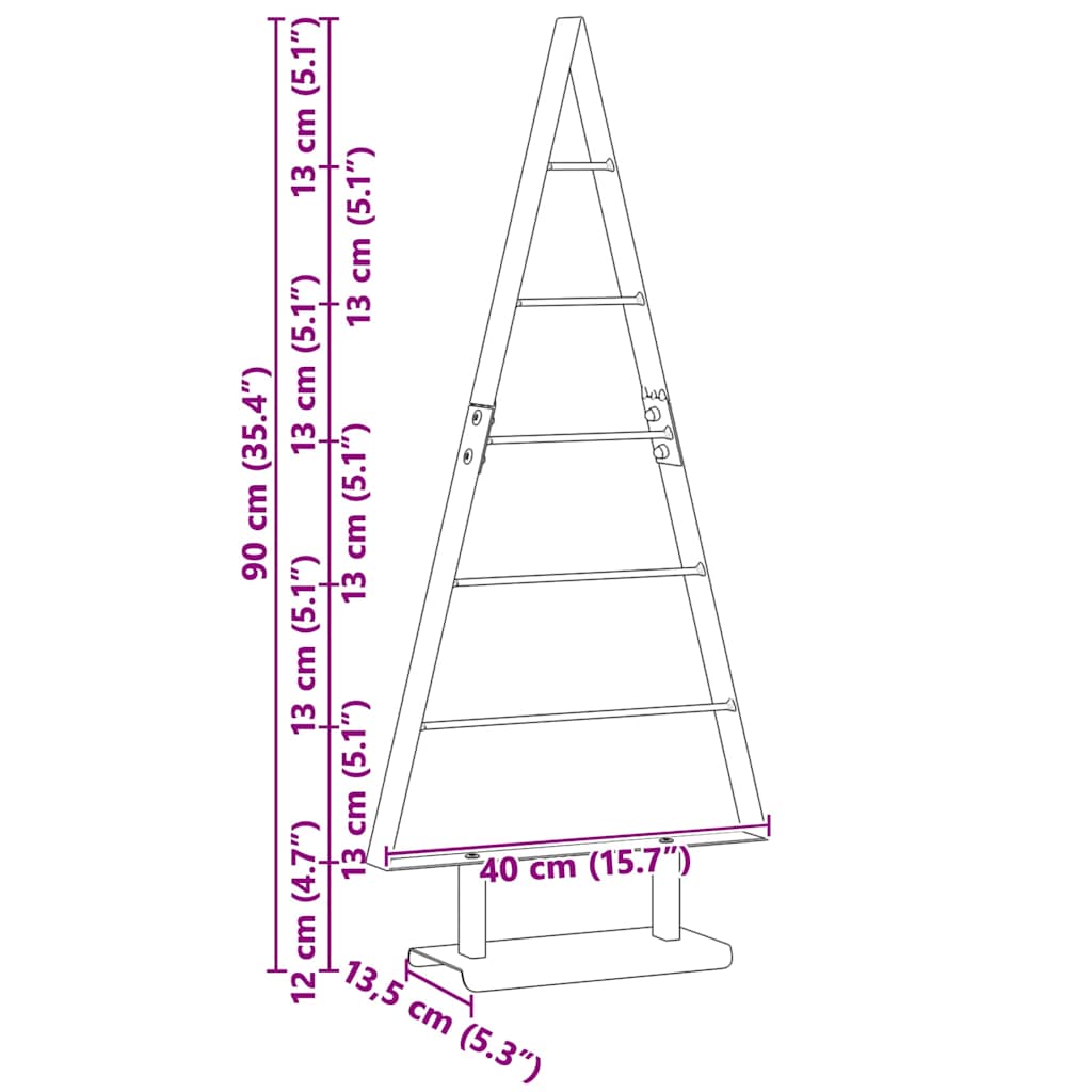 vidaXL Μεταλλικό χριστουγεννιάτικο δέντρο με βάση Μαύρο 90 cm Ατσάλι