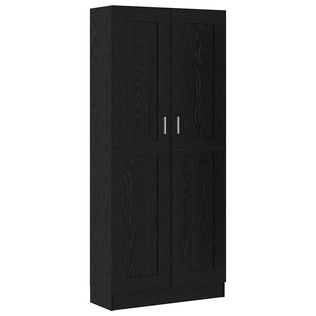 vidaXL Βιβλιοθήκη Μαύρη δρυς 82.5 x 30.5 x 185 cm Επεξεργασμένο ξύλο